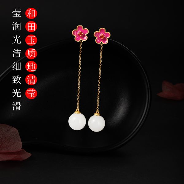 

earrings luxury desplum flower earrings women fashion pendant earrings ladies wedding luxury jewelry boho elegant shiny dangle, Silver