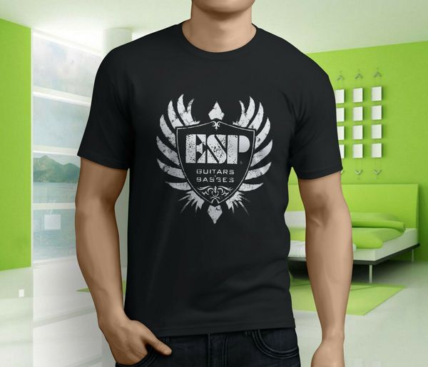 

новая esp tshirt гитары контрабасы mens black t-shirt s-3xl