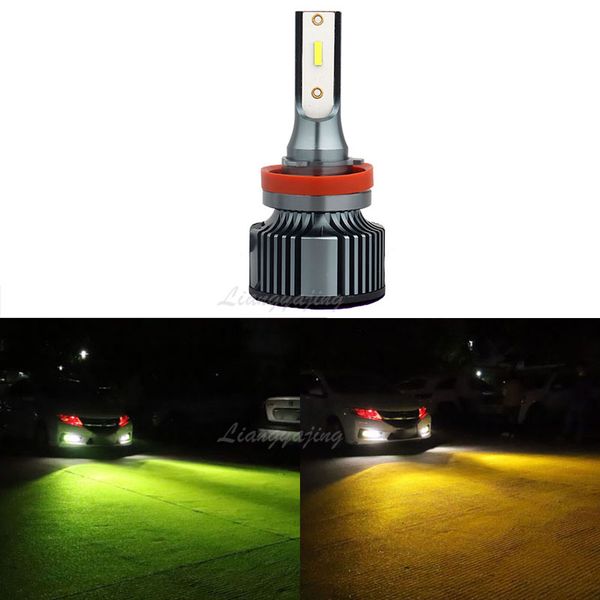 

h1/h4/h8/h11/9006/h7/h3/9005/9012/880/881 led headlight front lamp auto car headlight bulbs 13800lm golden yellow lime green