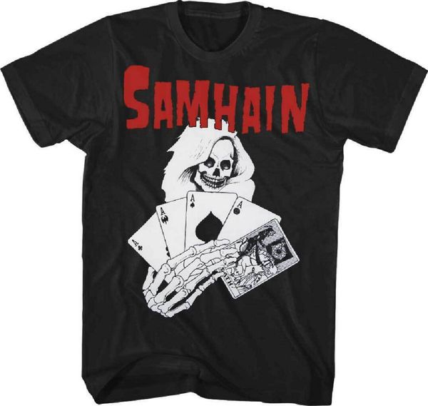 

samhain death cards t shirt s-m-l-xl-2xl new live nation merchandise pure cotton tee shirt