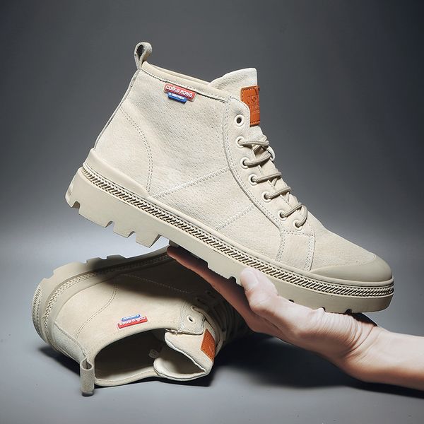 

boots 2021 retro men's to help comfortable winter anti-slip black color