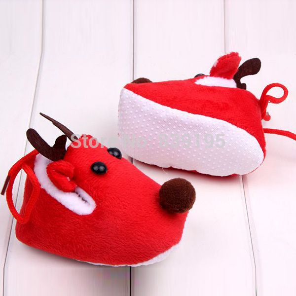 

new warm winter first walkers christmas deer shoes sweet antiskid toddlers shoes baby infant 2020