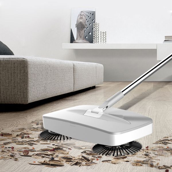 

hand push sweepers sweeper stainless steel scraping and mopping integrated machine household cleaning package broom dustpan set