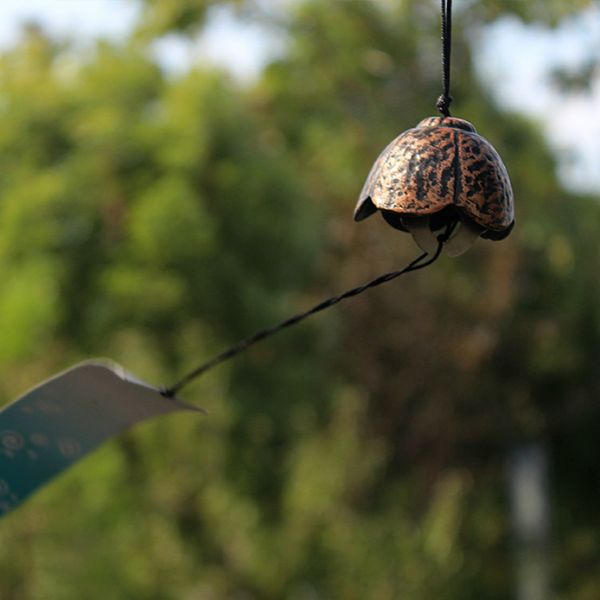 

japan nanbu iwachu cast iron furin wind bell chime home garden balcony decor