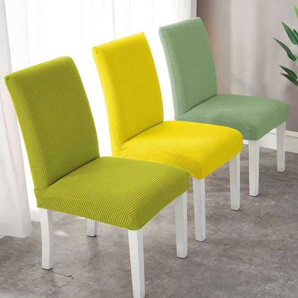 

chair covers solid color cover knitted fabric stretch elastic slipcovers for dining room kitchen wedding banquet el