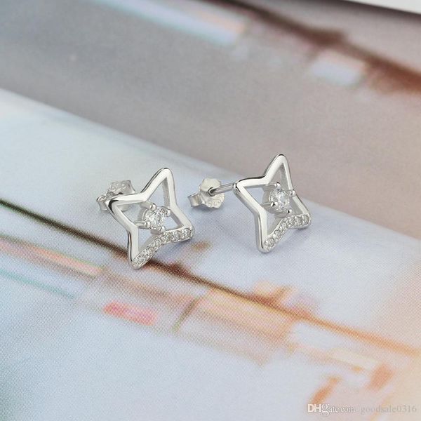 

new fashion brand stainless steel simple earrings 18k gold rose silver heart shape earrings for fashion lovers' gifts, Golden;silver