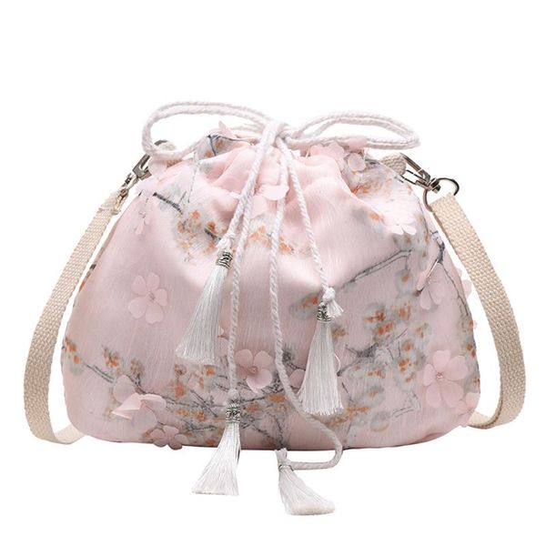 

2020 fashion women bag lace drawstring bucket shoulder bag messenger 8.28