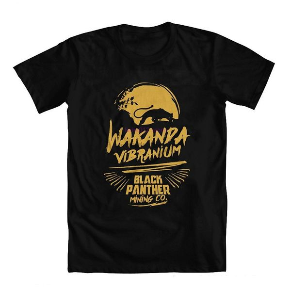 

new fashion men short sleeve cotton t-shirts vibranium mining print t-shirt