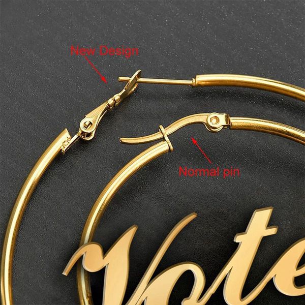 

u.s. 2020 elections vote stainless steel earrings, Golden;silver