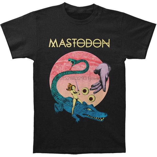 

mastodon men croc snake slim fit t-shirt black