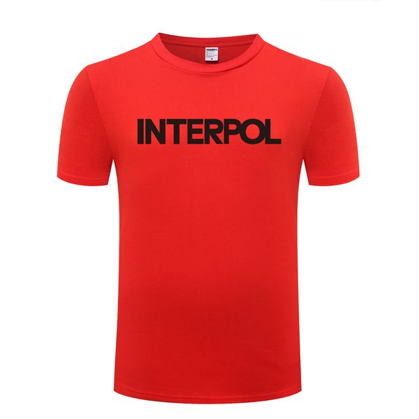 

interpol simple letter mens men t shirt tshirt 2018 new short sleeve o neck cotton casual t-shirt tee