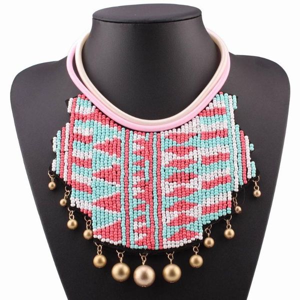 

2020 multicolor rope chain big pendant gold ball statement chunky choker women necklace fashion new arrival brand necklace, Silver