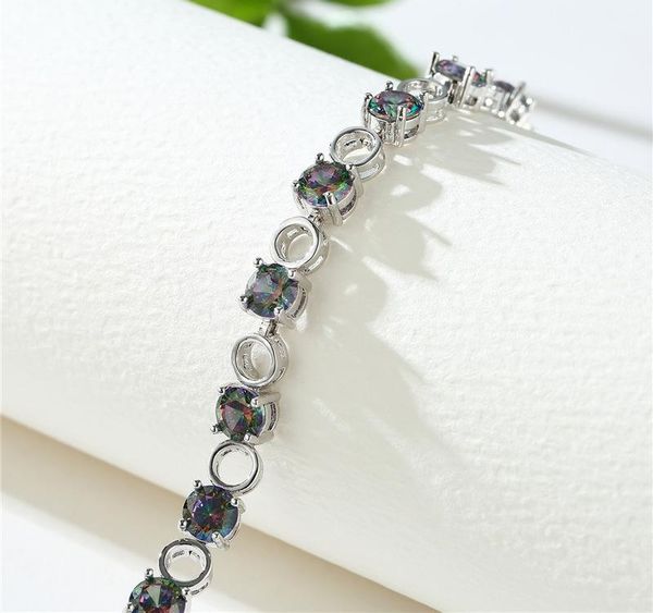

jewelry korean-style simple crystal bracelet colorful zircon bracelet fashion concentric002, Golden;silver