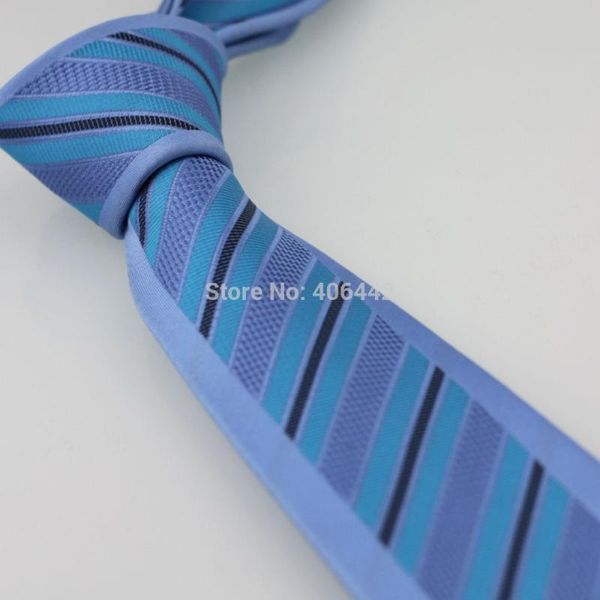 

2020 new yibei coachella blue necktie tie diagonal stripe gravatas masculinas seda jacquard woven microfiber mens ties, Blue;purple