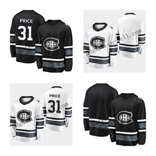 

2019 all star game 31 carey price men blank montreal canadiens hockey jerseys black white jersey mens stitched shirts, Black;red