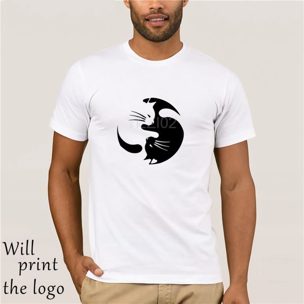 

taichi gatti magliette degli uomini 2020 nuovo divertente disegno streetwear cotone delle parti superiori tees