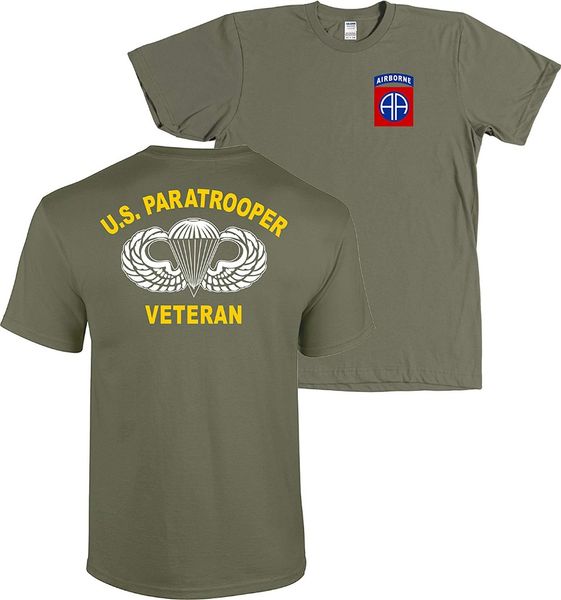 

men's 82nd airborne division us paratrooper army veteran shirt