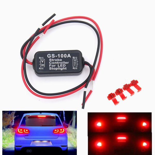 

авто 12v gs-100a led высокого положения brake tail стоп strobe вспышка мигающий контроллер box светодиодные фонари новый