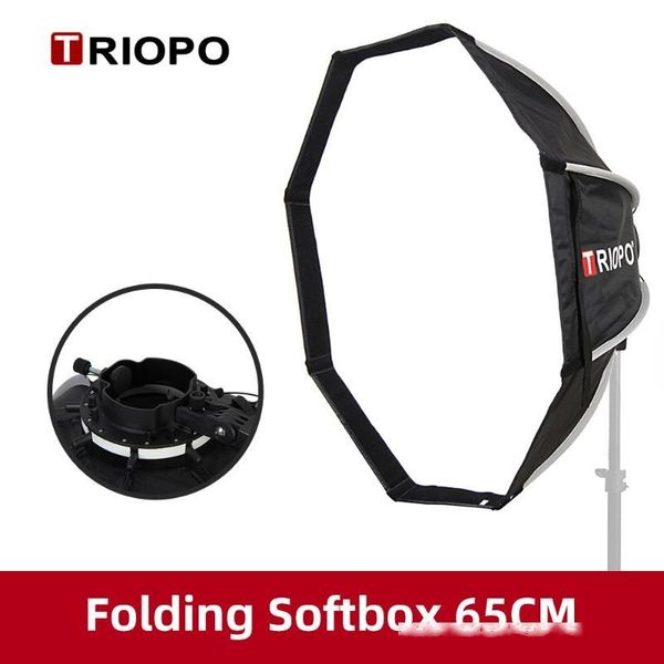 

triopo kx65 65cm speedlite octagon umbrella softbox outdoor flash soft box for godox v1 speedlite