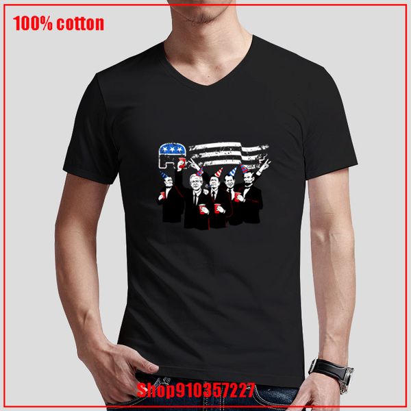 

the republican party cool casual pride t shirts men fashion tshirts v-neck white slim couple t-shirt printed tees