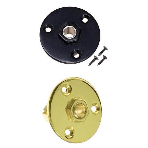 

2pcs/pack round plate 1/4\" 6.35mm jack plug socket for electric bass guitar parts