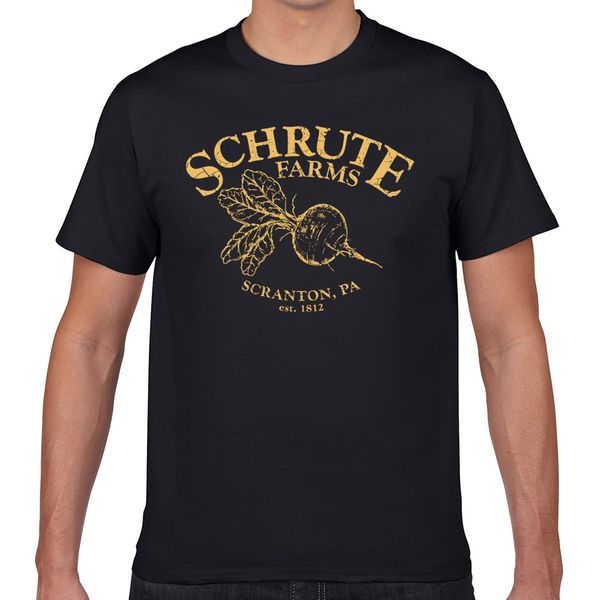 

топы футболка мужчины schrute фермы мода белый geek на заказ мужской tshirt xxxl