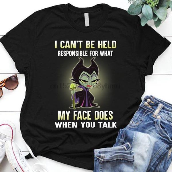 

maleficent i can't be held responsible for what t shirt black cotton ladies s3xl