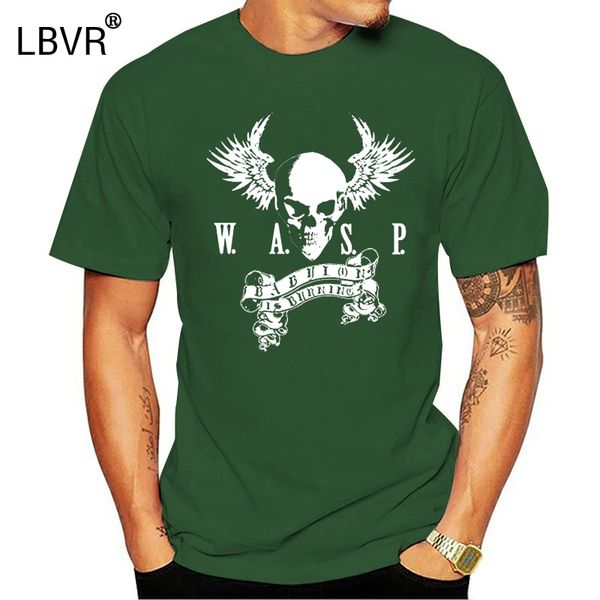 

футболка мужская футболка wasp черепа хлопка с коротким рукавом футболка