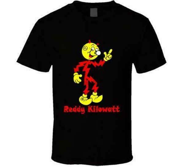 

new reddy kilowatt logo electric white black men shirt usa size s-xxxl zm1 wholesale tee shirt