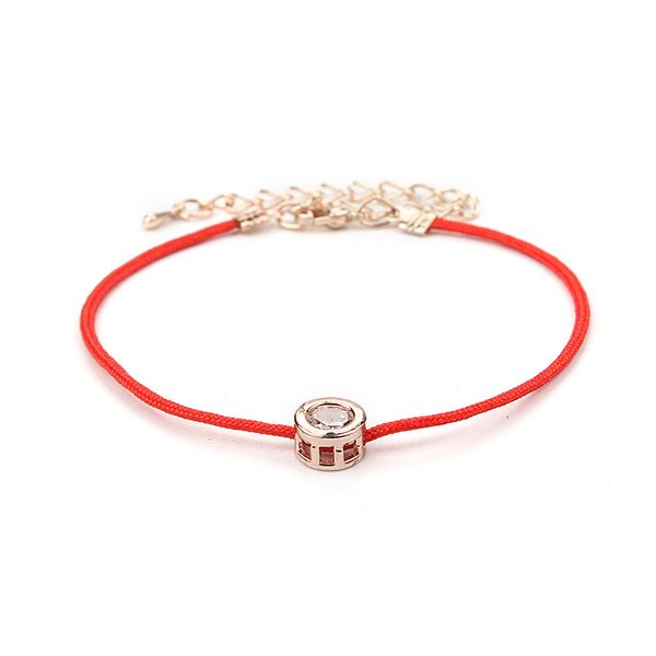 

1pc red thread bracelet string rope braided bangles bracelets for women men adjustable length, Black