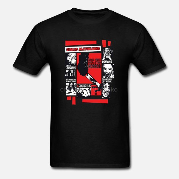 

men tshirt giallo all'italiana 3 horror t shirt printed t-shirt tees top