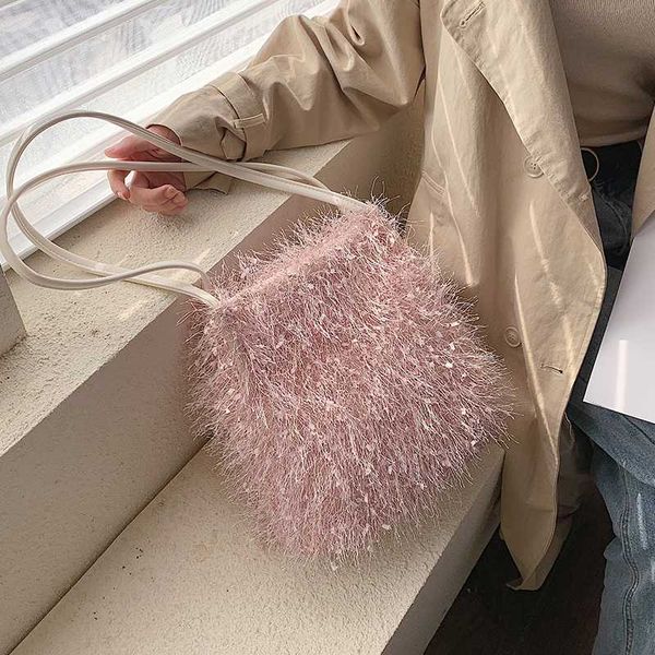 

sweet lady tassel bag 2020 new fur women's designer handbag casual travel shoulder messenger bag purses bolsas