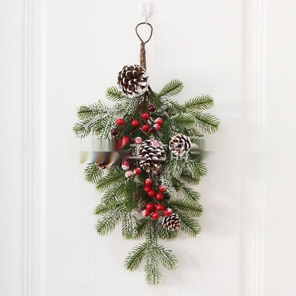 

christmas american pine vine upside down tree and props wall hanging door hanging restaurant christmas tree decoration props wreath decorati