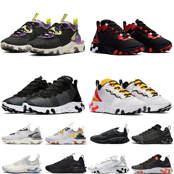 

2020 new arrival nik epic react vision element 55 87 running shoes for men womens triple white black pastel hues designer sports sneakers