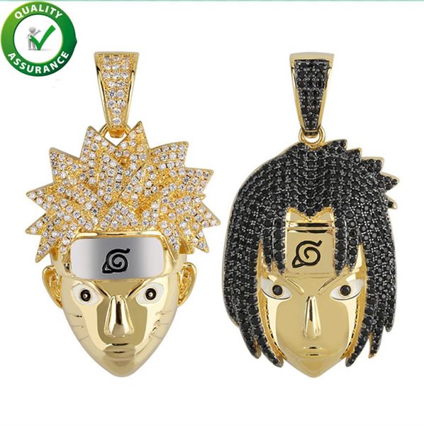 

iced out chains cartoon pendant designer necklace hip hop jewelry mens hophop luxury fashion diamond bling shiny rock punk rapper gold chain, Silver