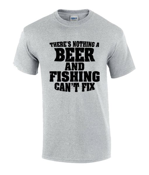 

смешное ничего пиво и рыбалки не могут исправить с коротким рукавом футболки