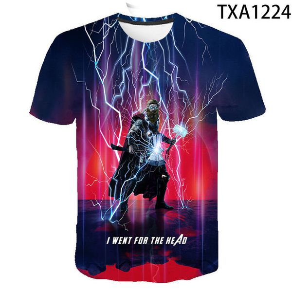 

boy girl thor summer cool 3d print shirts anime comics graphic men clothing
