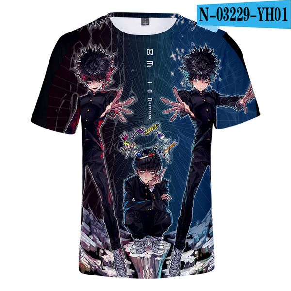 

mob psycho 100 anime mobu saiko hyaku 3d cartoon 3d print shirts harajuku graphic humor men clothing