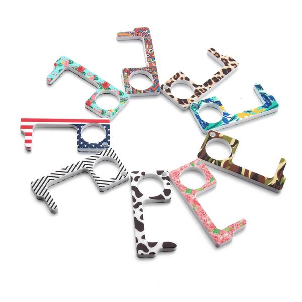 

creative touchless door opener tassel pendant handheld keychain no touch key tools public surface protection press elevator key tool vt1596