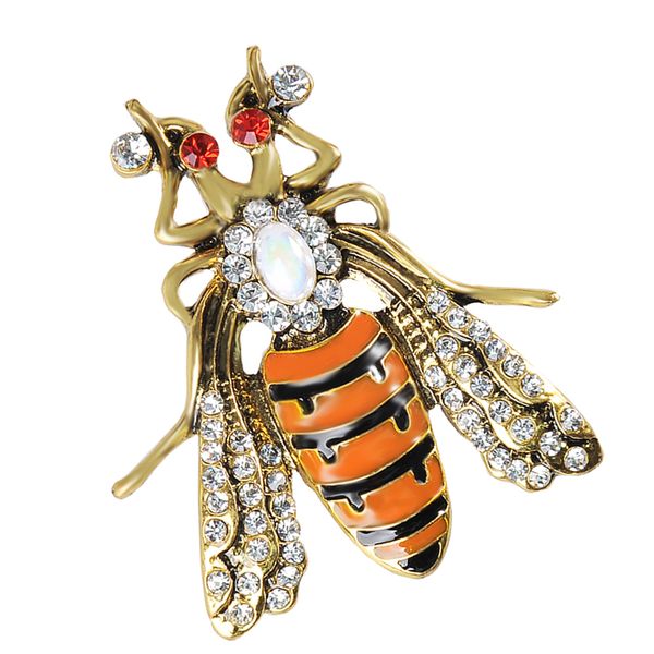 

enamel rhinestone beetle bug insect brooch pin costume jewelry brooch, Gray