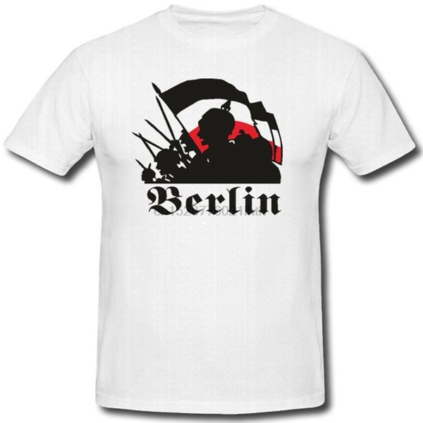 

sell fashion berlin prussia wk wilhelm pickelhaube black white red flag - t shirt o-neck t shirt