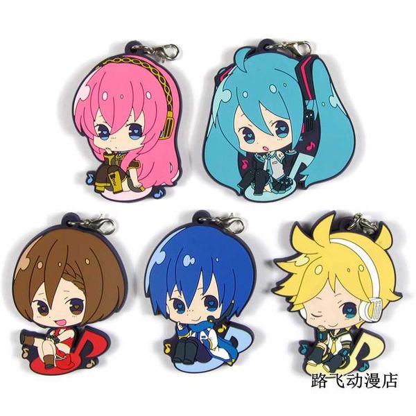 

hatsune miku original japanese anime figure rubber silicone sweet smell mobile phone charms/key chain/strap, Silver
