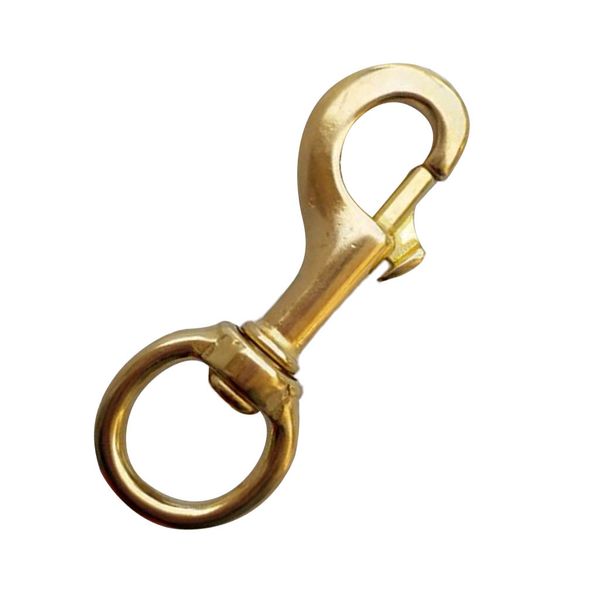 

strong solid brass swivel eye single end bolt snap hook clip for scuba diving