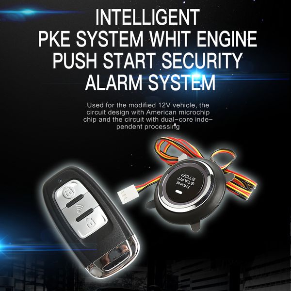 

auto intelligent pke system,engine push start ,security alarm system,keyless entry st9008 car