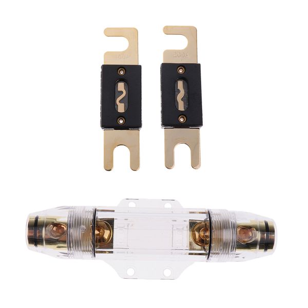 

anl fuse holder inline gold plated with 100a 200a fuses