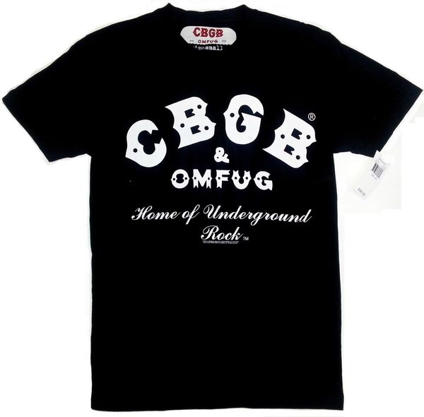 

cbgb omfug home of the underground rock t-shirt nwt 100% authentic official print cotton tricolor tee