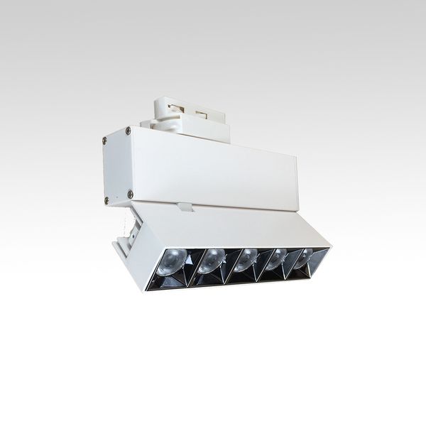 

adjustable 5 spots on rails 15w led track ceiling light 3 wire power adapter aluminum alloy lam body gr opticas