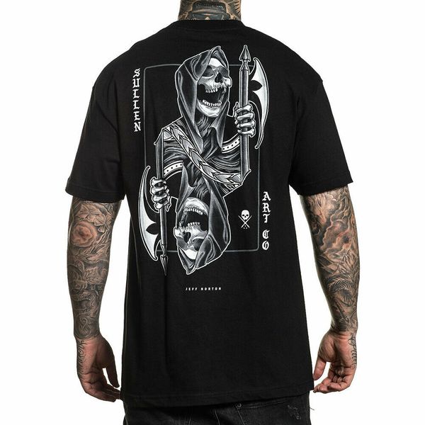 

sullen men's blaq jack short sleeve t shirt black clothing apparel tees o neck t-shirt custom fitness men t-shirt lovely classic