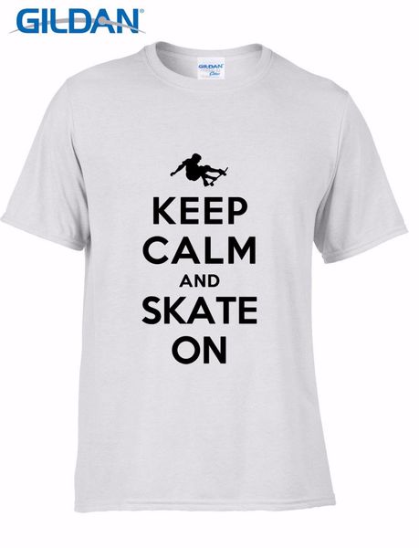 

brand t-shirt men 2019 fashion mans unique cotton short sleeves o-neck t shirt keep calm and skate on tee shirt
