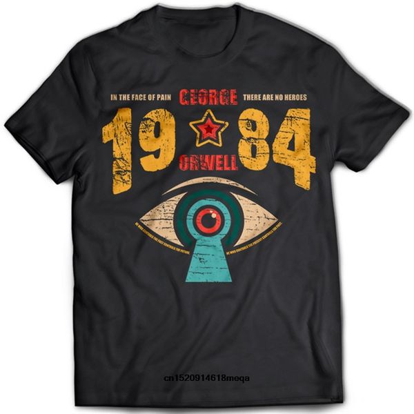 

funny t shirts nineteen eighty-four 1984 mens t-shirt george orwell dysan room 101 novel war cctv